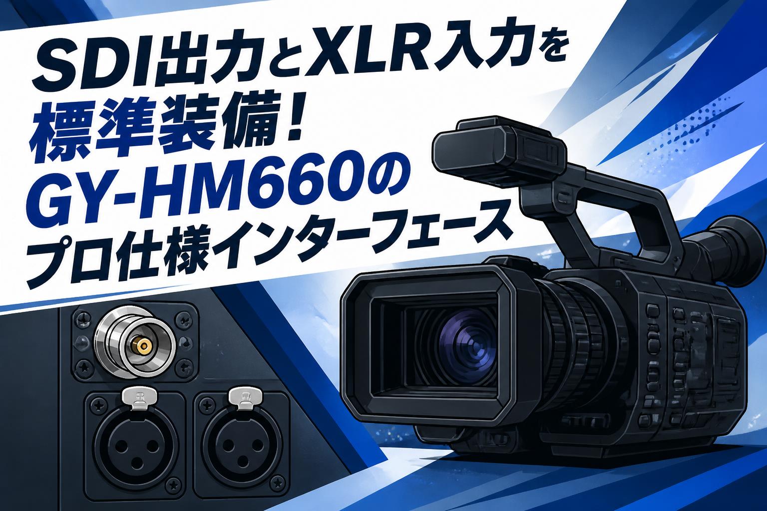SDI出力とXLR入力を標準装備！GY-HM660のプロ仕様インターフェース