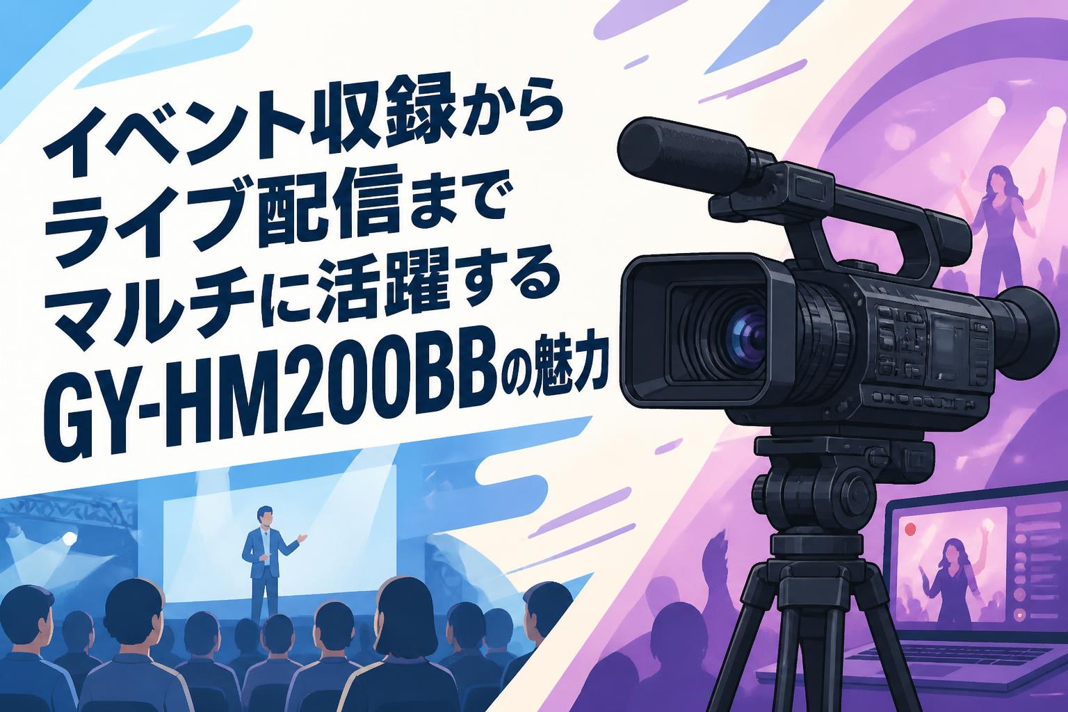 イベント収録からライブ配信までマルチに活躍するGY-HM200BBの魅力