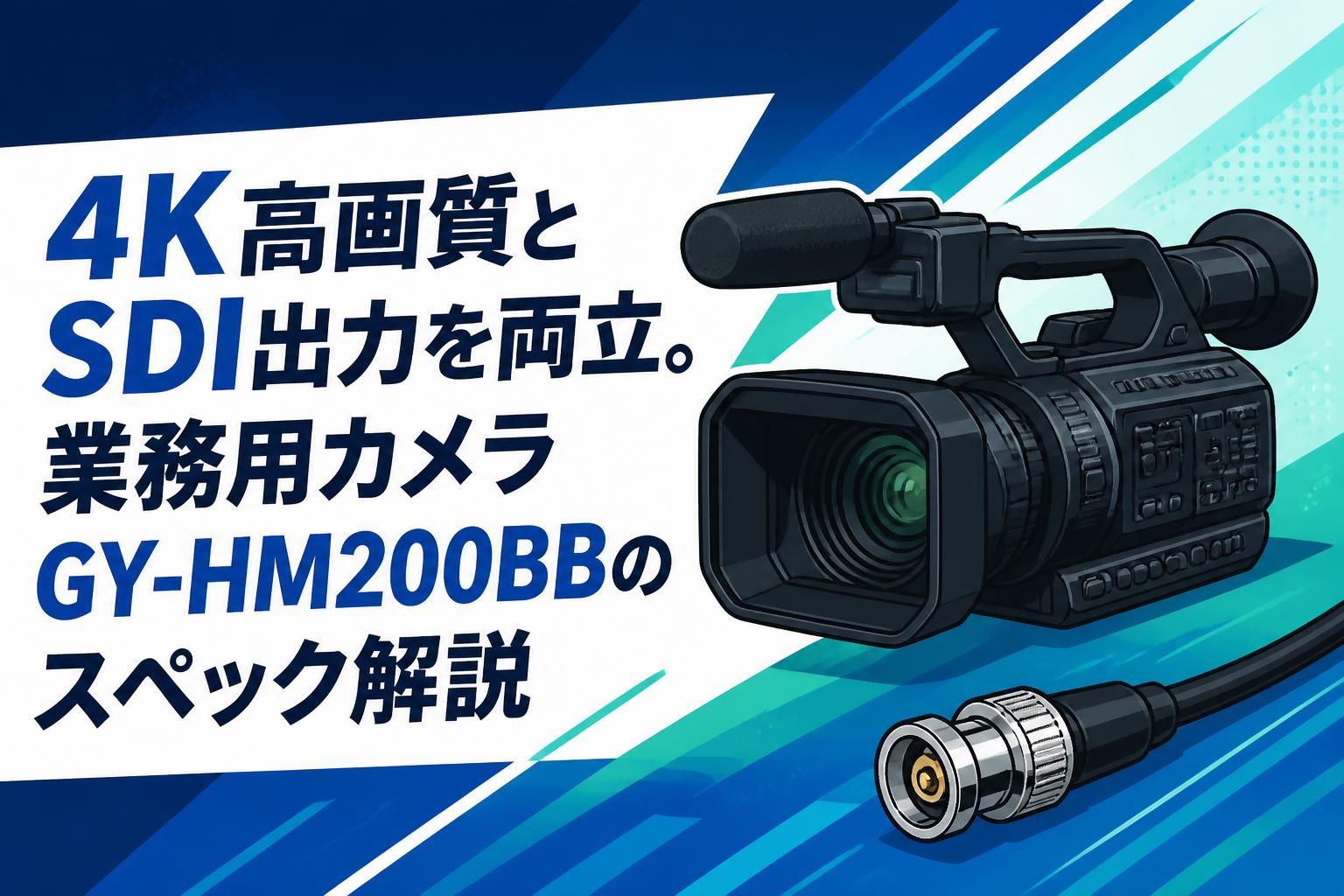 4K高画質とSDI出力を両立。業務用カメラGY-HM200BBのスペック解説