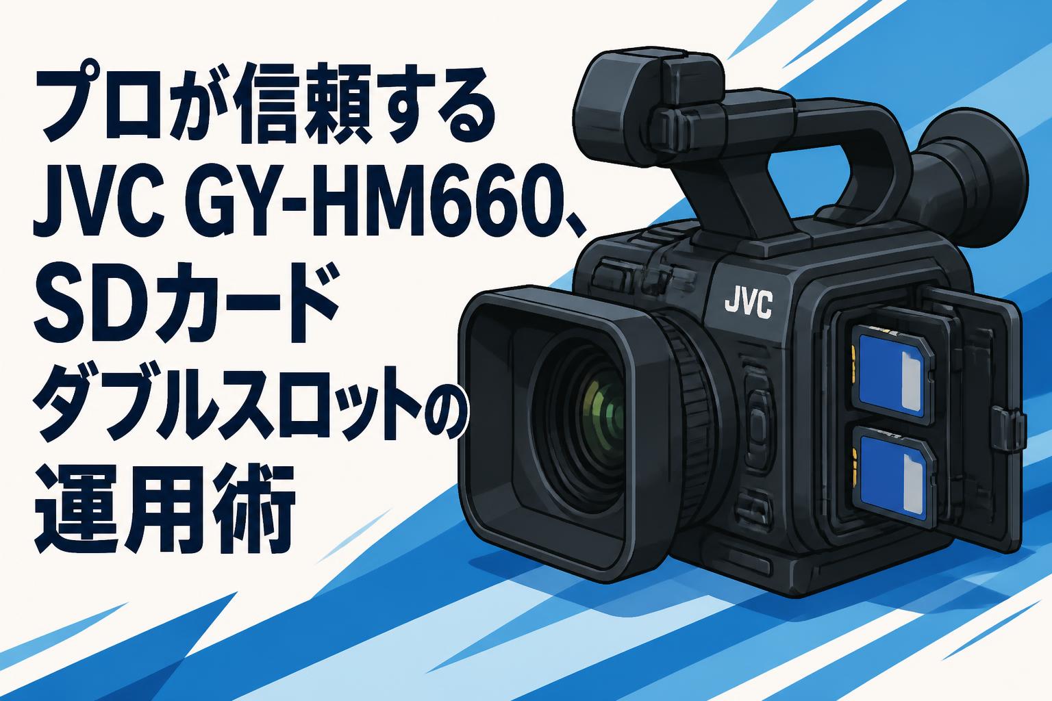 プロが信頼するJVC GY-HM660、SDカードダブルスロットの運用術