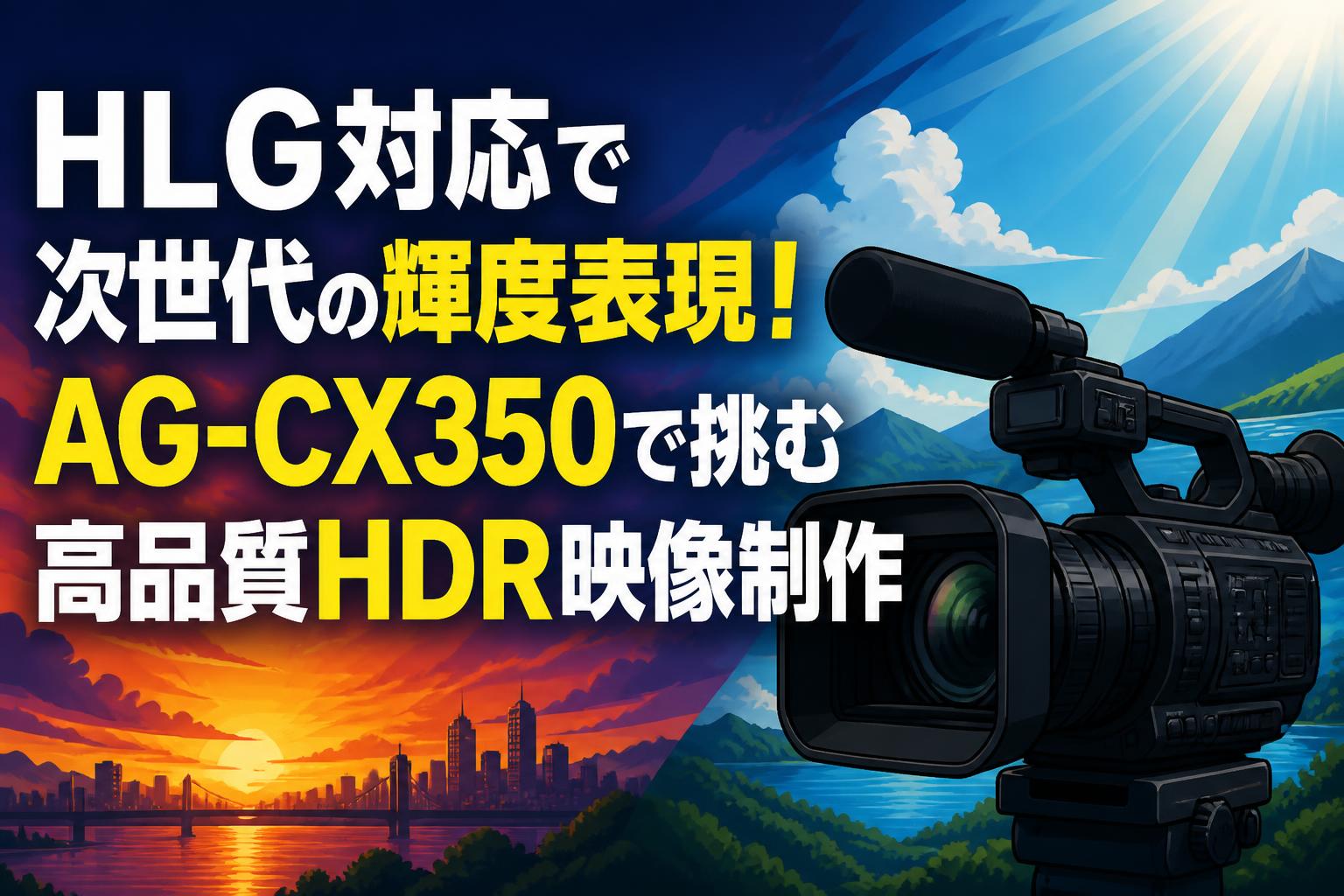 HLG対応で次世代の輝度表現！AG-CX350で挑む高品質HDR映像制作