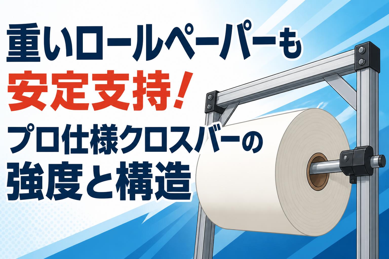 重いロールペーパーも安定支持！プロ仕様クロスバーの強度と構造