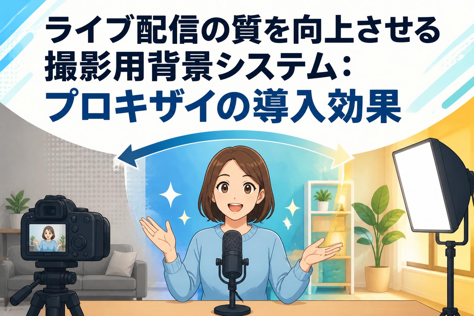 ライブ配信の質を向上させる撮影用背景システム：プロキザイの導入効果