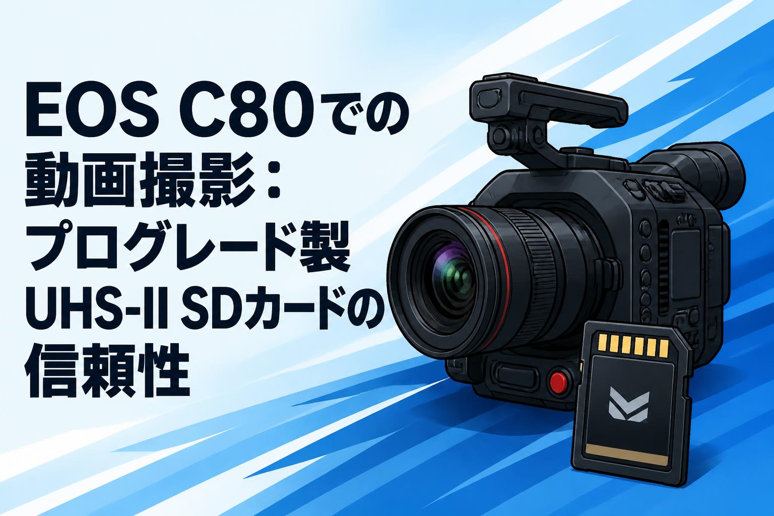 EOS C80での動画撮影：プログレード製UHS-II SDカードの信頼性