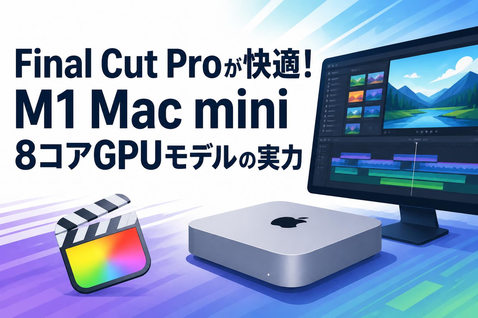 Final Cut Proが快適！M1 Mac mini 8コアGPUモデルの実力
