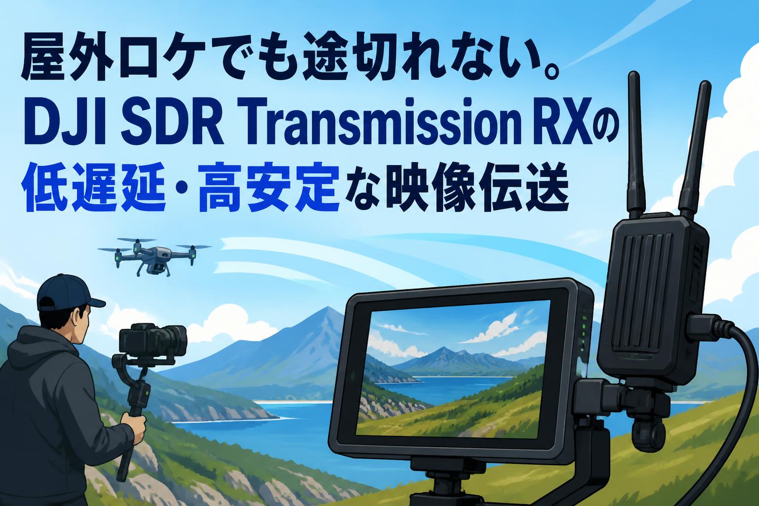 屋外ロケでも途切れない。DJI SDR Transmission RXの低遅延・高安定な映像伝送