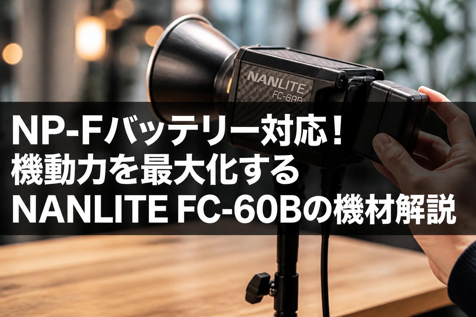 NP-Fバッテリー対応！機動力を最大化するNANLITE FC-60Bの機材解説