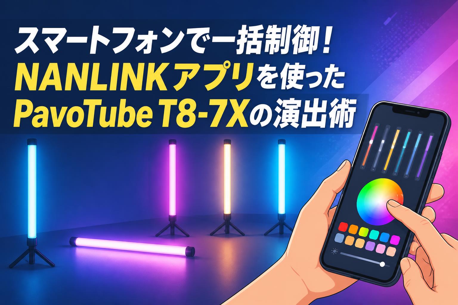 スマートフォンで一括制御！NANLINKアプリを使ったPavoTube T8-7Xの演出術