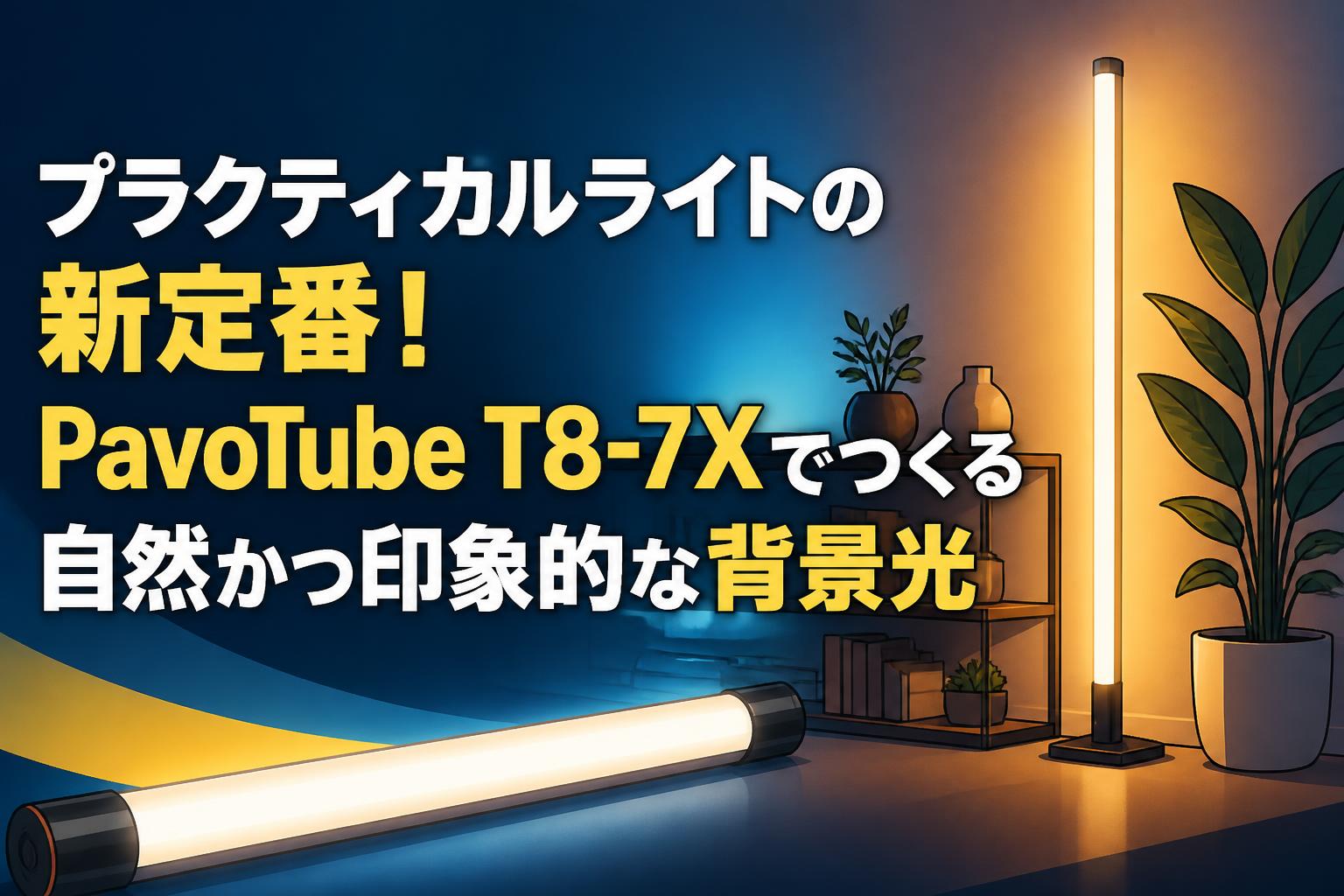 プラクティカルライトの新定番！PavoTube T8-7Xでつくる自然かつ印象的な背景光