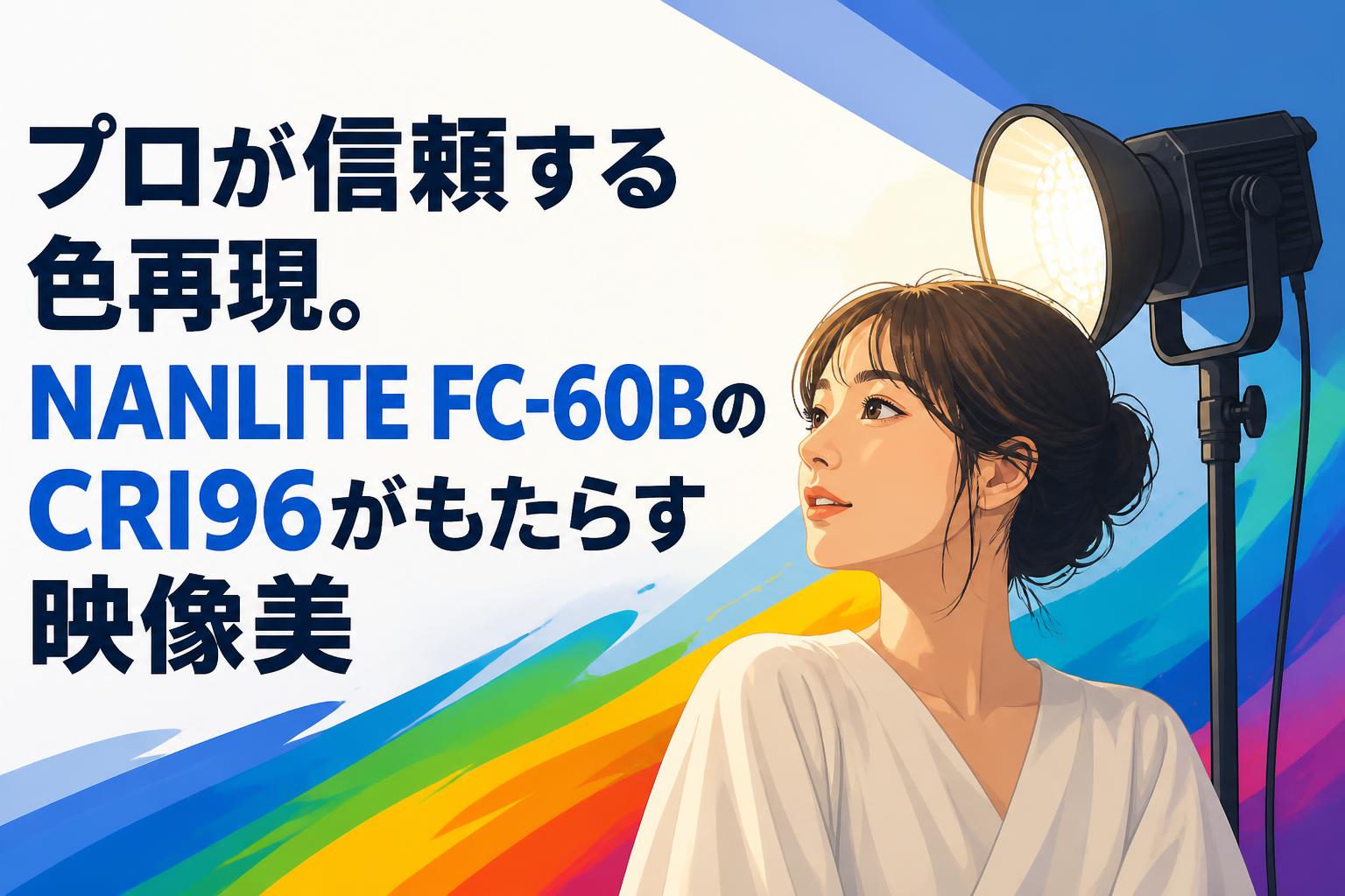 プロが信頼する色再現。NANLITE FC-60BのCRI96がもたらす映像美