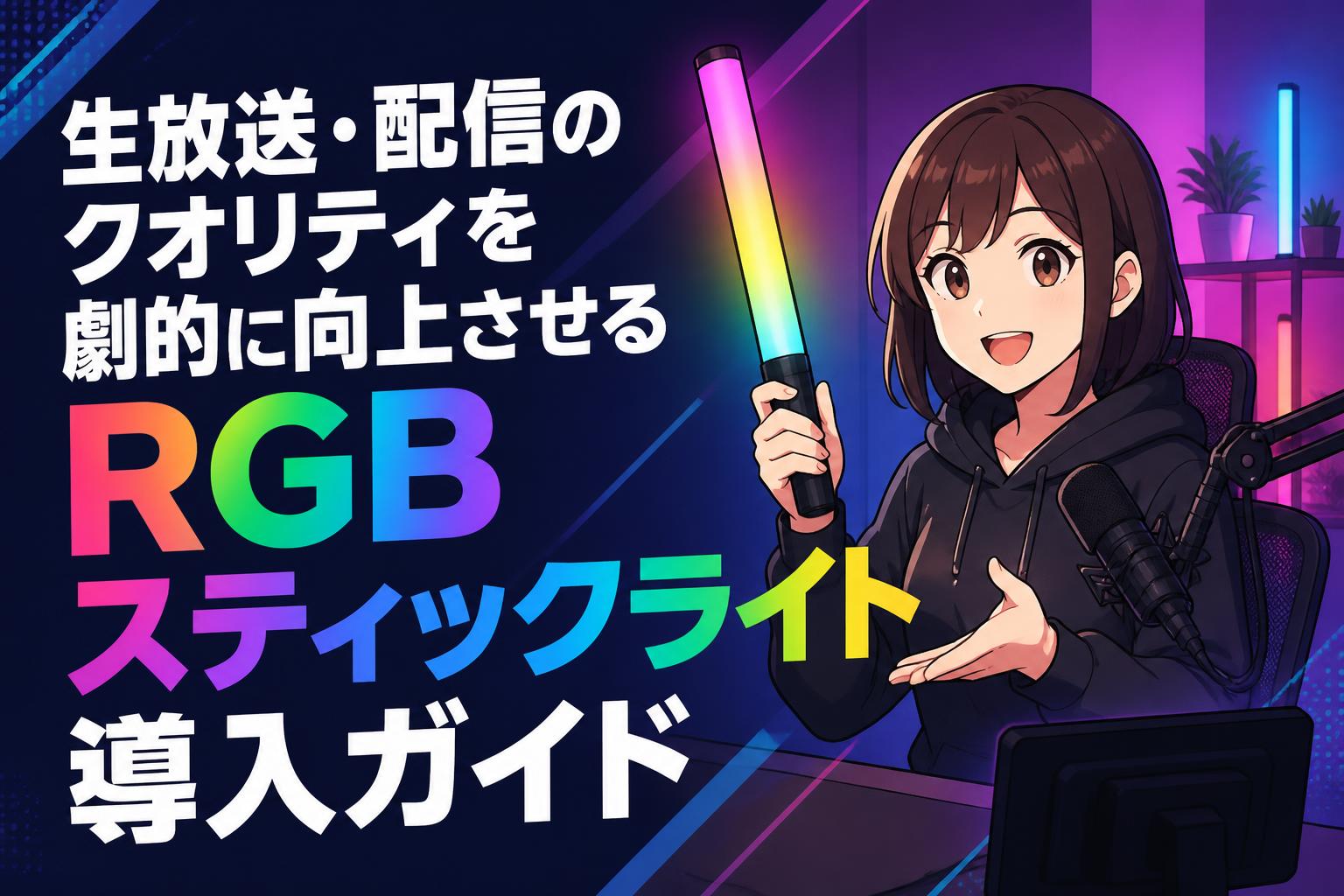 生放送・配信のクオリティを劇的に向上させるRGBスティックライト導入ガイド