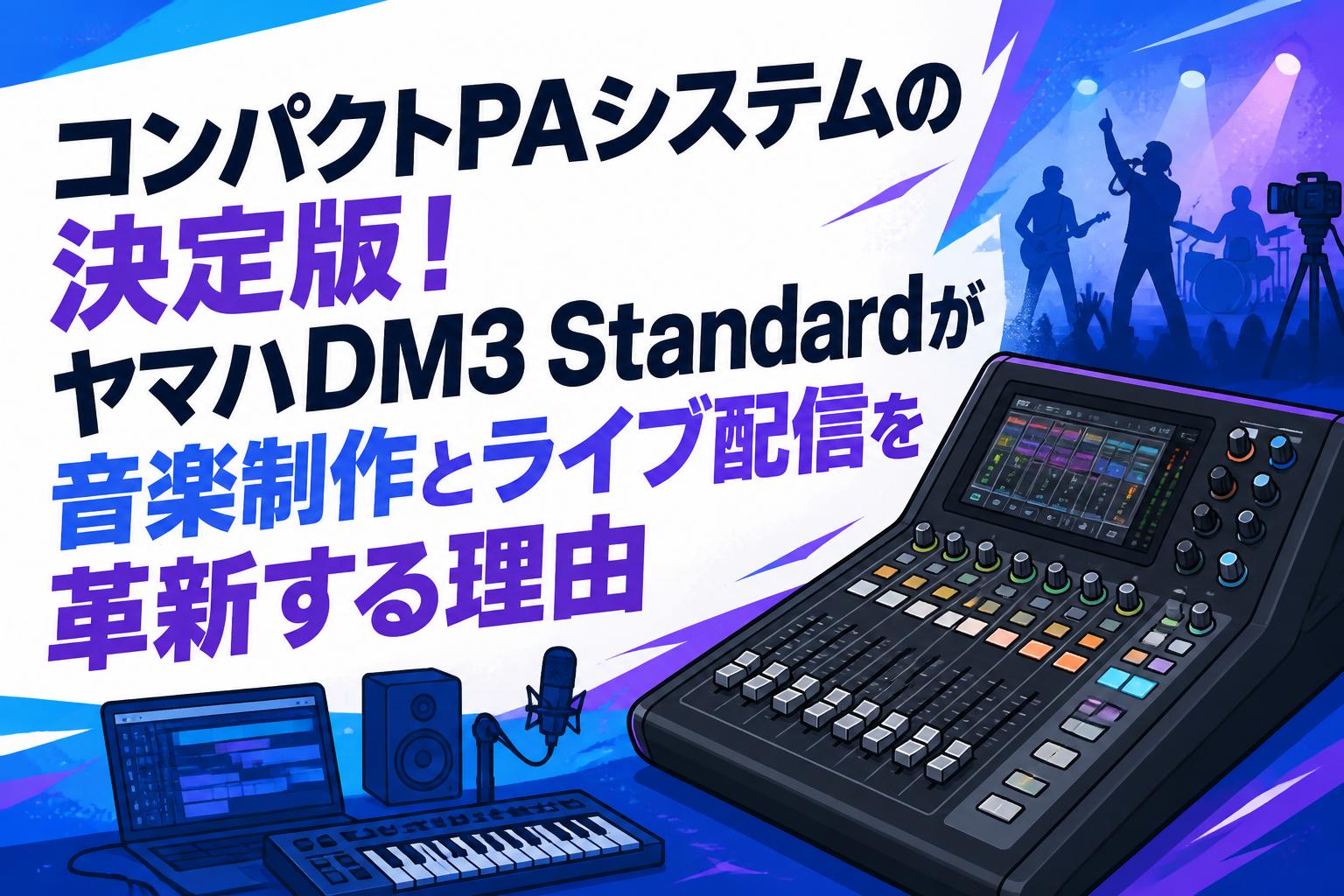 コンパクトPAシステムの決定版！ヤマハDM3 Standardが音楽制作とライブ配信を革新する理由