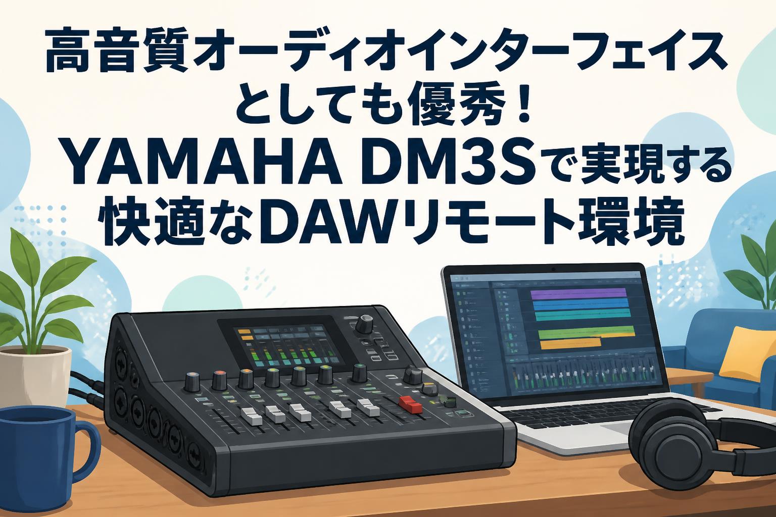 高音質オーディオインターフェイスとしても優秀！YAMAHA DM3Sで実現する快適なDAWリモート環境