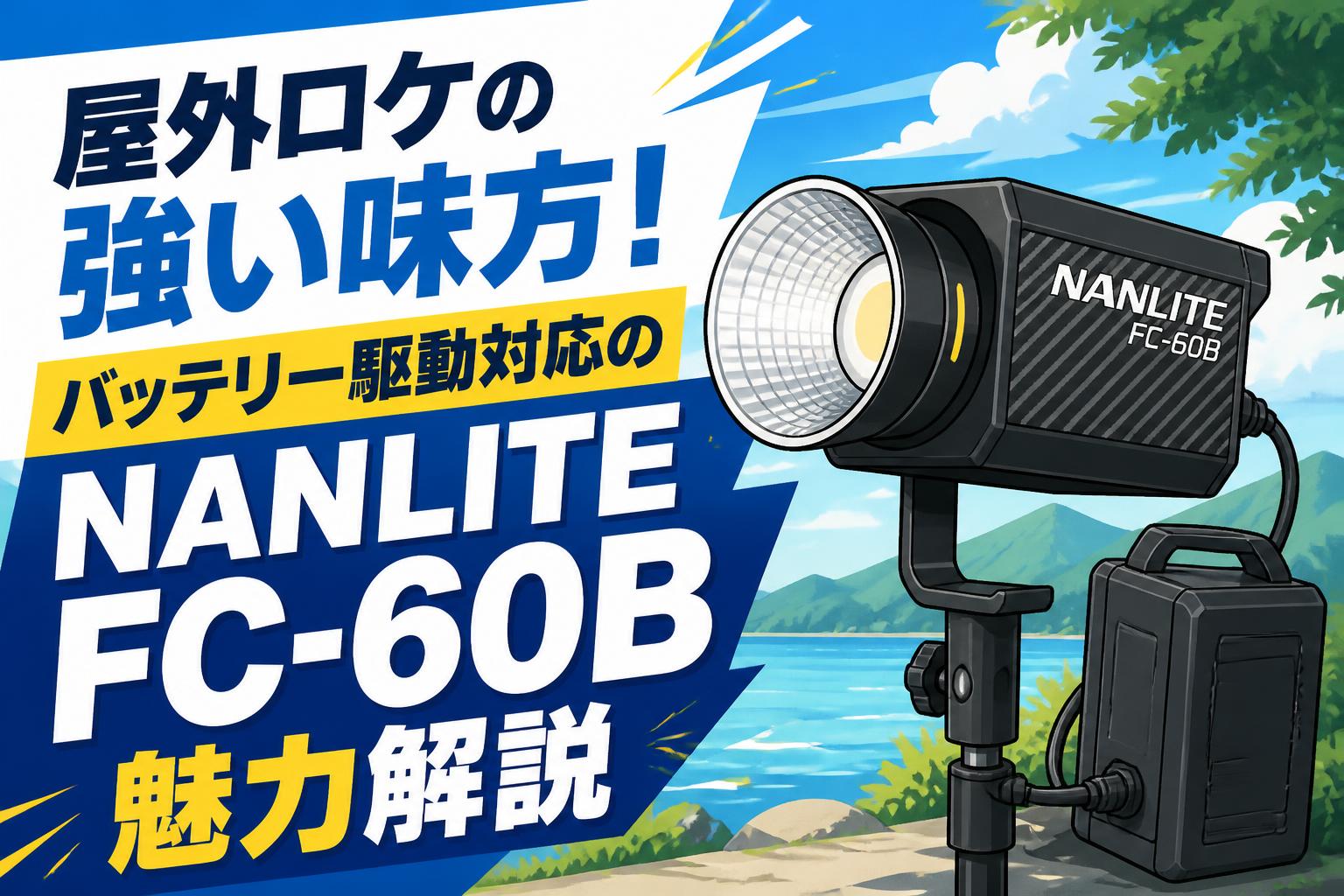 屋外ロケの強い味方！バッテリー駆動対応のNANLITE FC-60B魅力解説