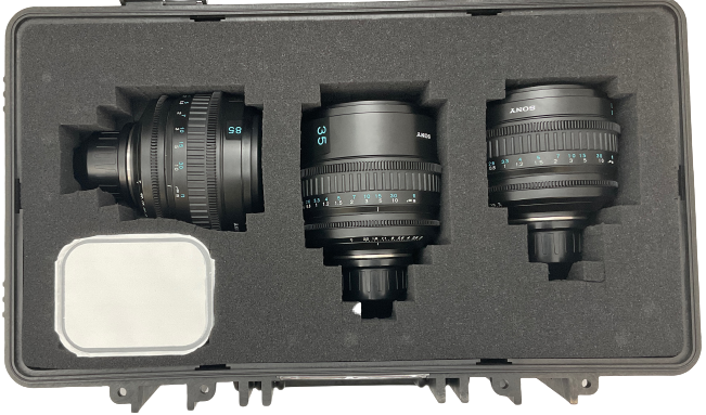 SONY F3レンズ (3本セット) PLマウント(35mm,50mm,85mm)ハードケ－ス付