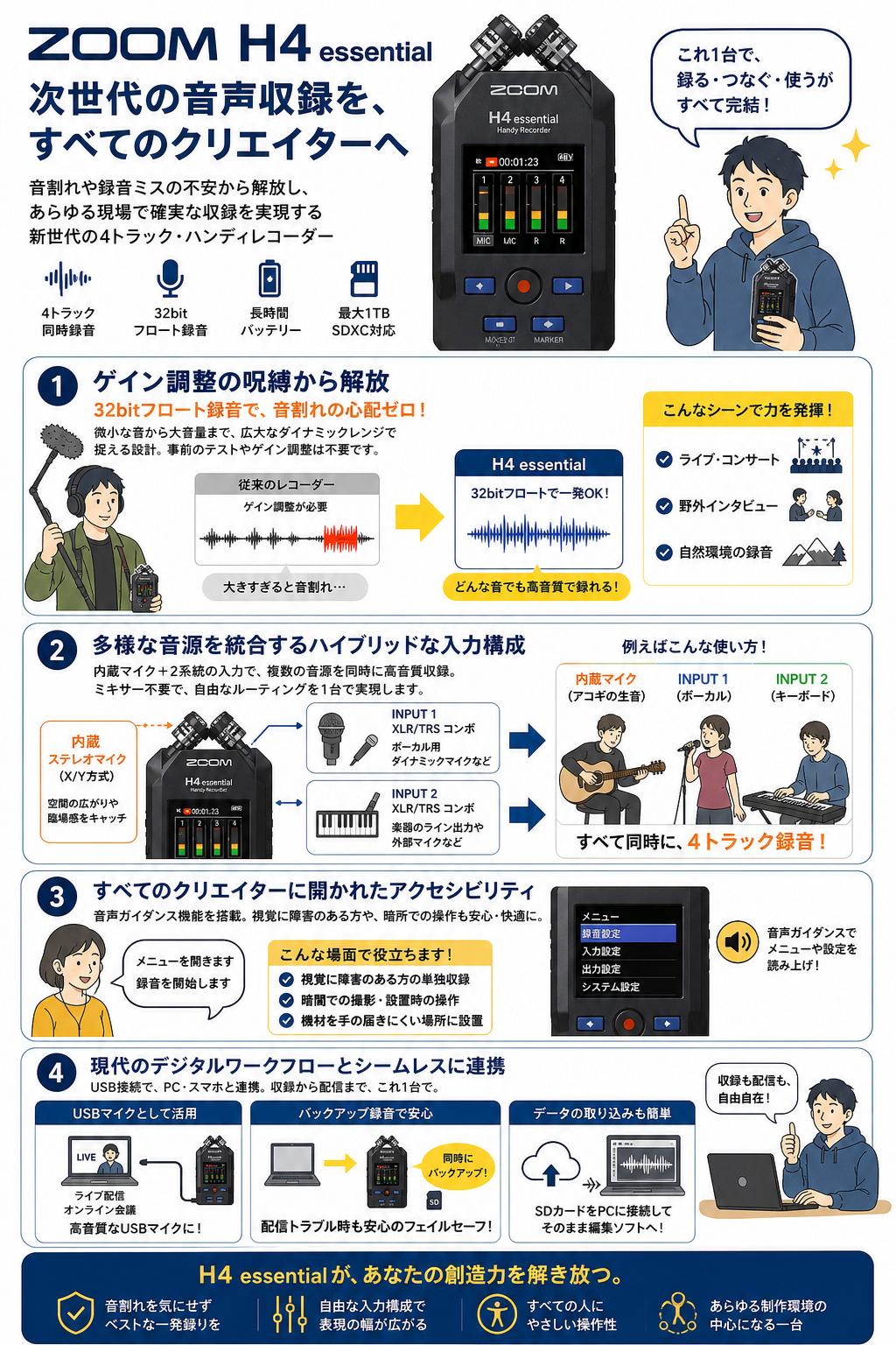 ZOOM H4 essential 概要