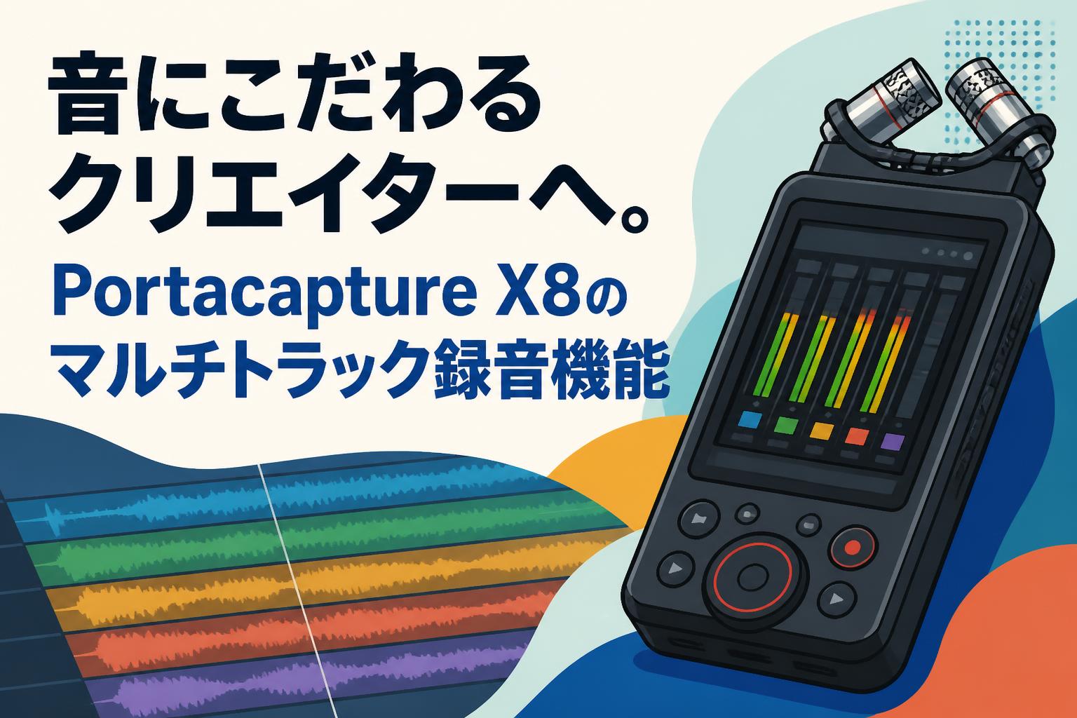 音にこだわるクリエイターへ。Portacapture X8のマルチトラック録音機能