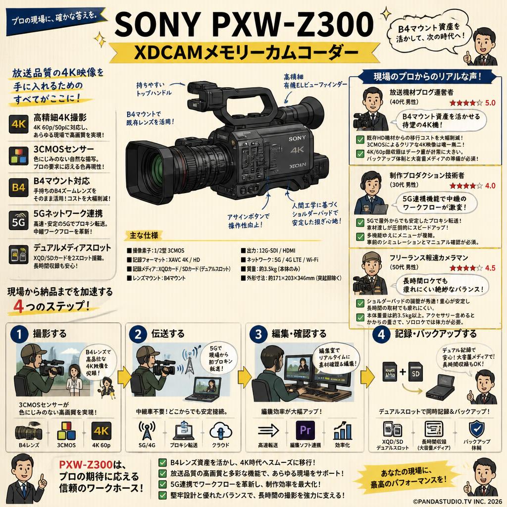 SONY PXW-Z300 インターネット上のお客様の声（評判）