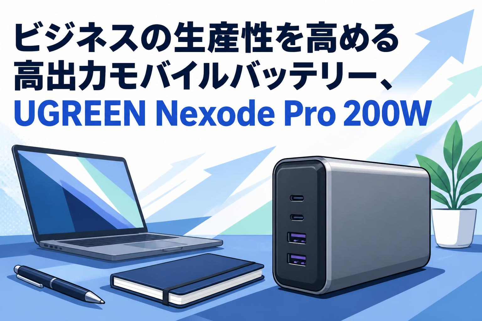 ビジネスの生産性を高める高出力モバイルバッテリー、UGREEN Nexode Pro 200W