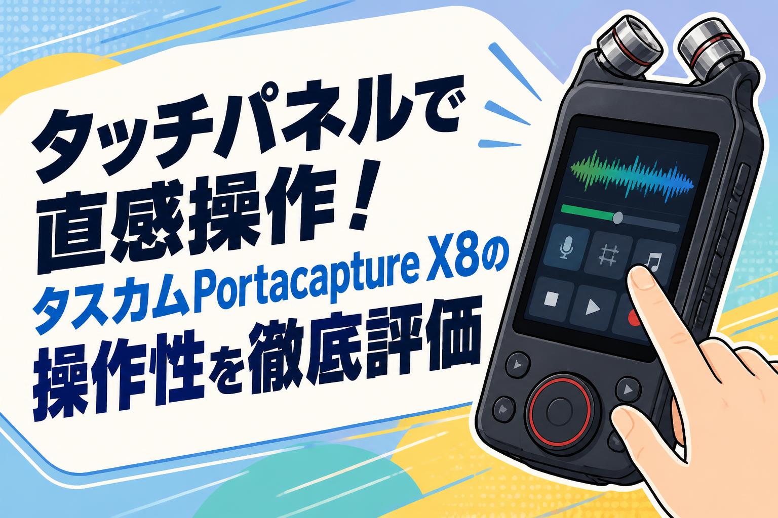 タッチパネルで直感操作！タスカムPortacapture X8の操作性を徹底評価
