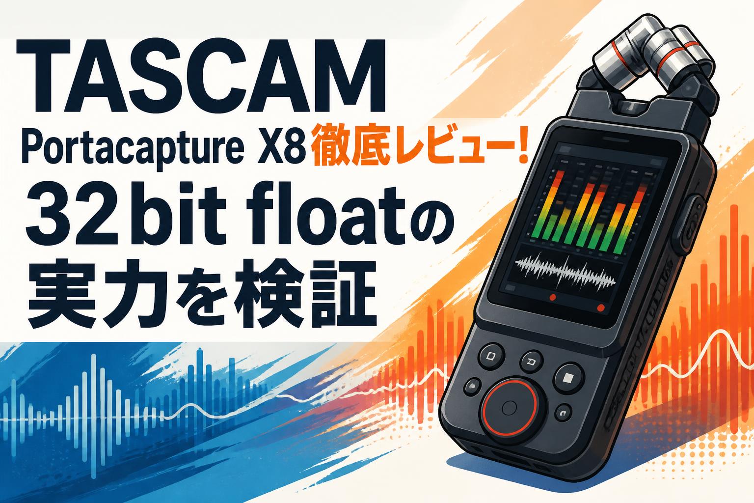 TASCAM Portacapture X8徹底レビュー！32bit floatの実力を検証