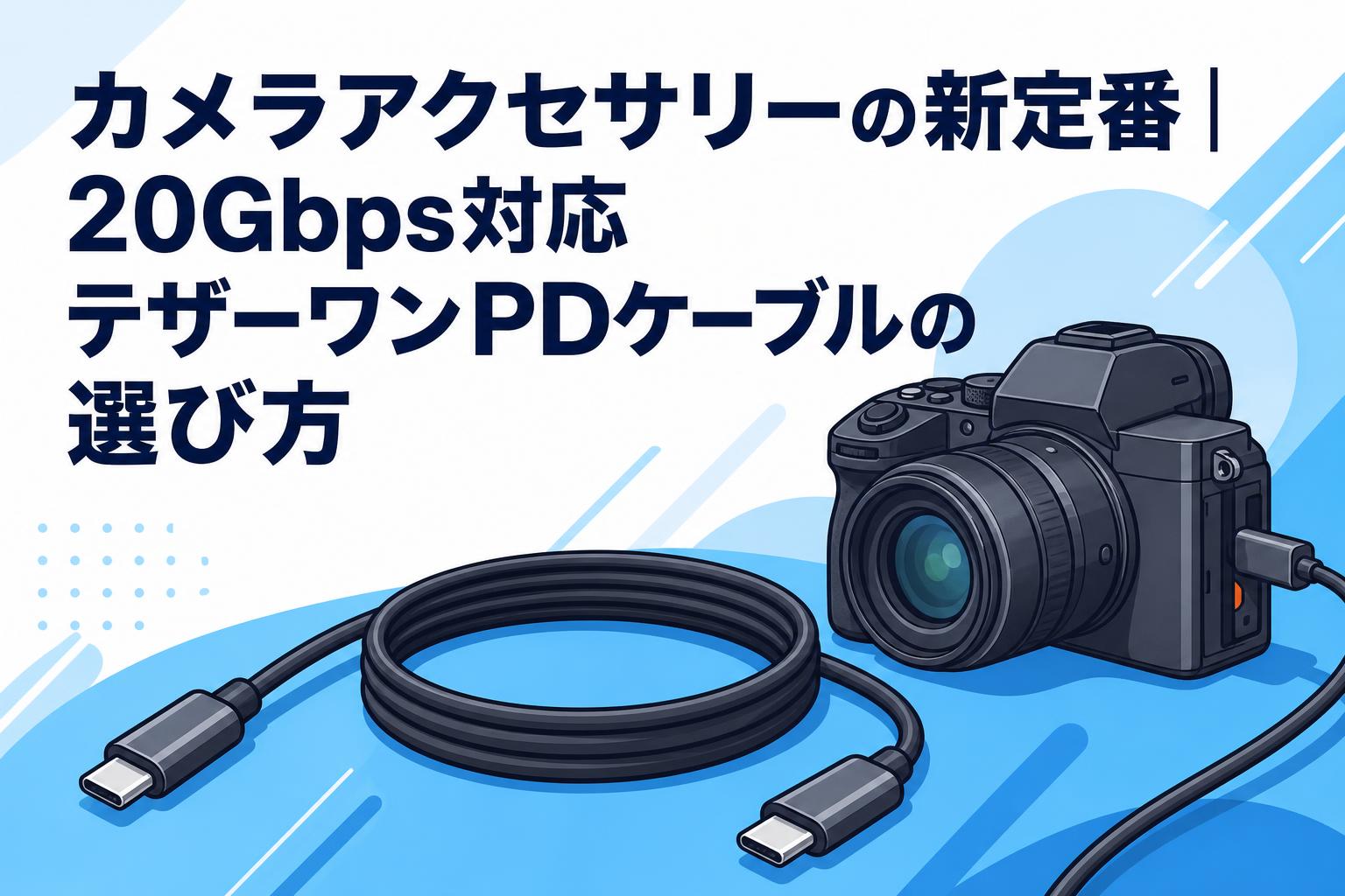 カメラアクセサリーの新定番｜20Gbps対応テザーワンPDケーブルの選び方