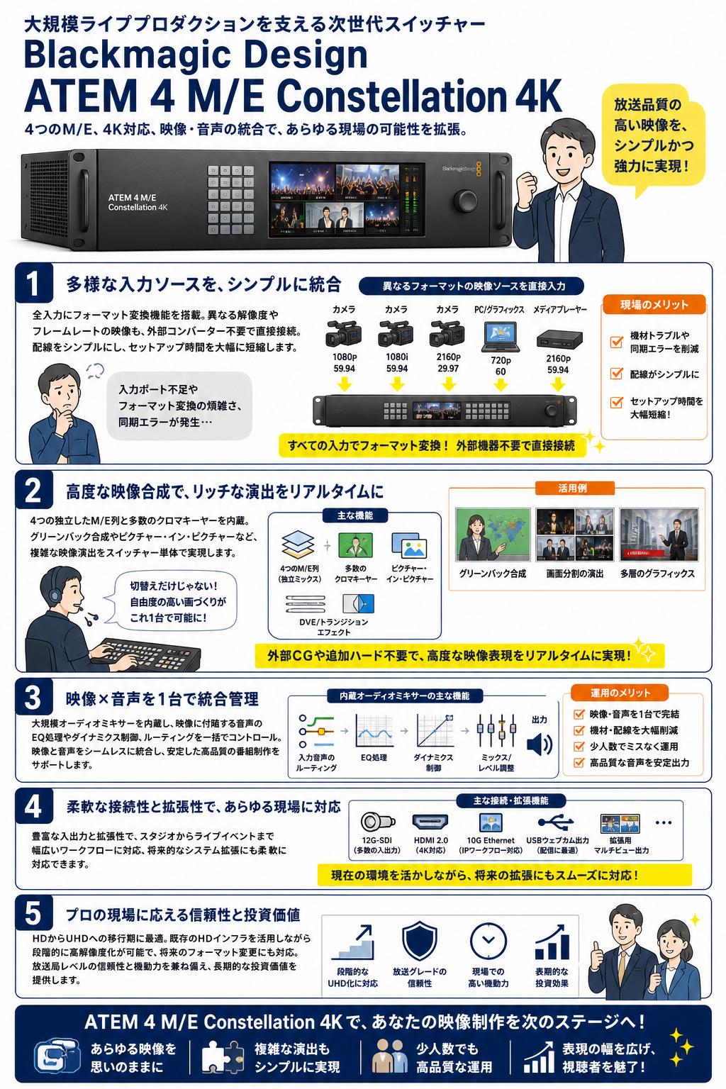 Blackmagic Design ATEM 4 M/E Constellation 4K 概要