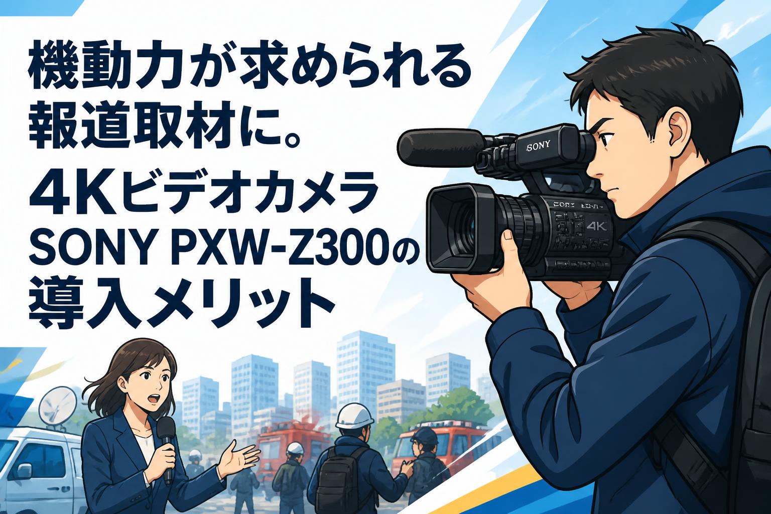 機動力が求められる報道取材に。4KビデオカメラSONY PXW-Z300の導入メリット