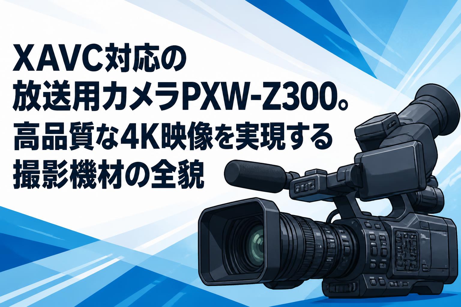 XAVC対応の放送用カメラPXW-Z300。高品質な4K映像を実現する撮影機材の全貌
