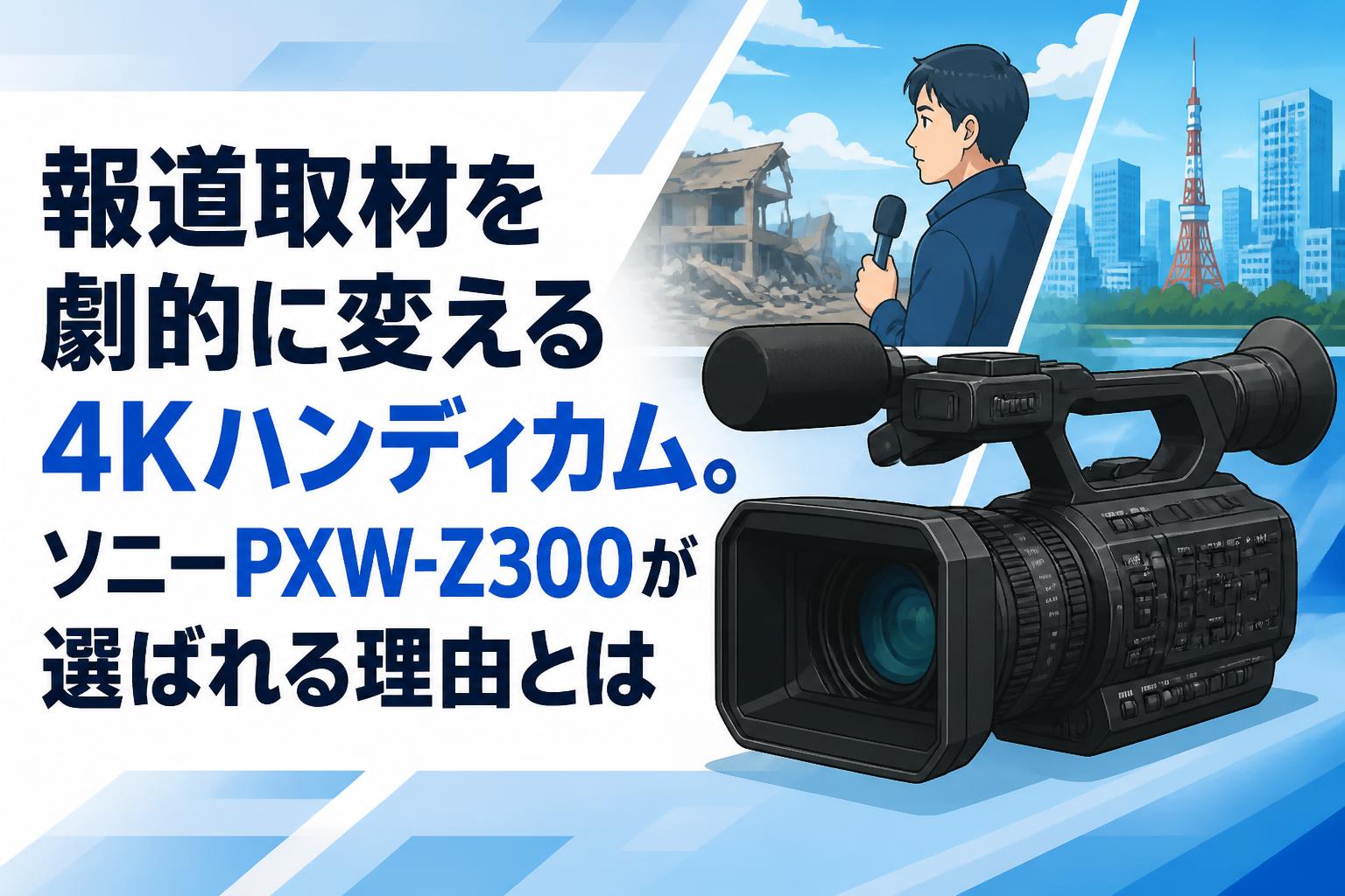 報道取材を劇的に変える4Kハンディカム。ソニーPXW-Z300が選ばれる理由とは