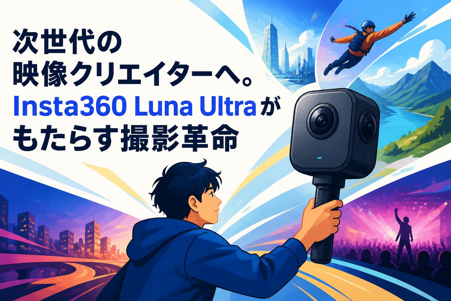 次世代の映像クリエイターへ。Insta360 Luna Ultraがもたらす撮影革命