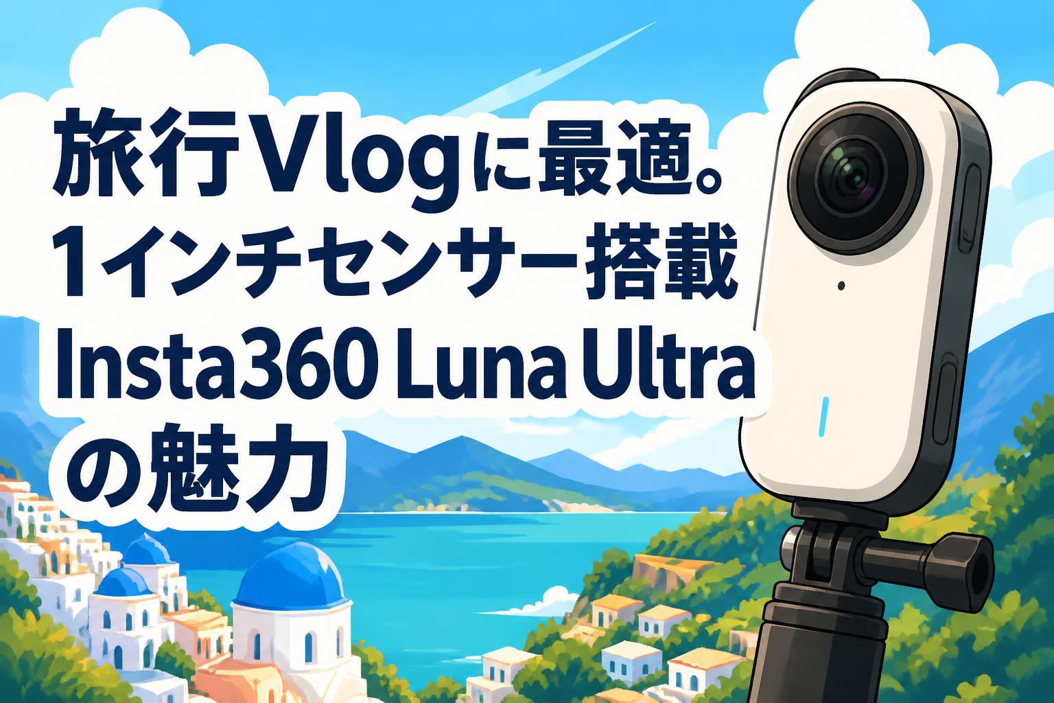 旅行Vlogに最適。1インチセンサー搭載Insta360 Luna Ultraの魅力
