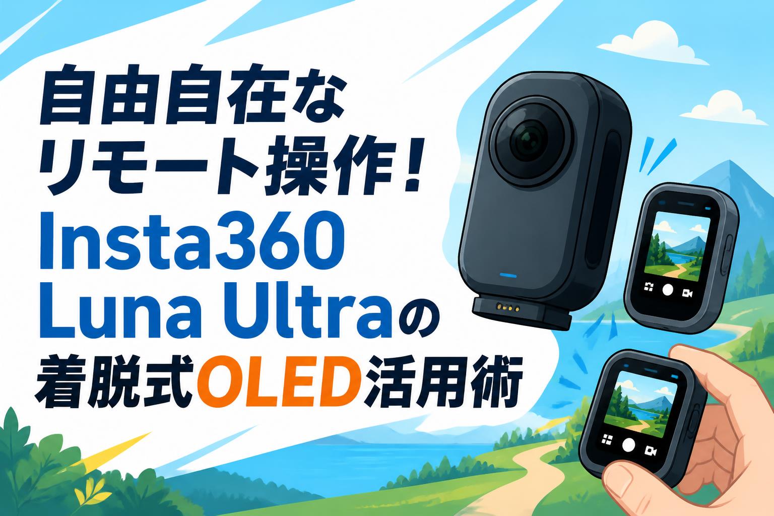 自由自在なリモート操作！Insta360 Luna Ultraの着脱式OLED活用術
