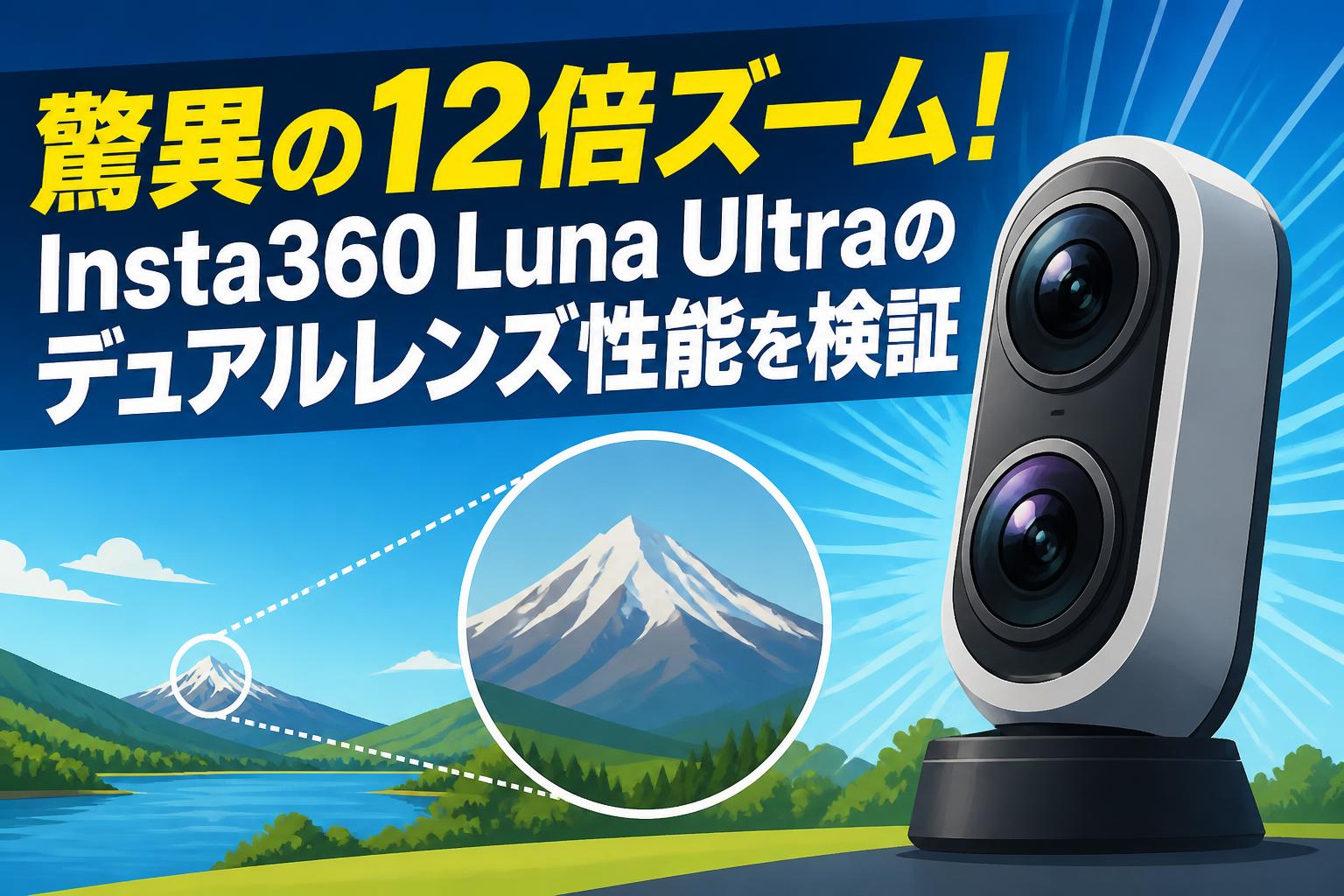 驚異の12倍ズーム！Insta360 Luna Ultraのデュアルレンズ性能を検証