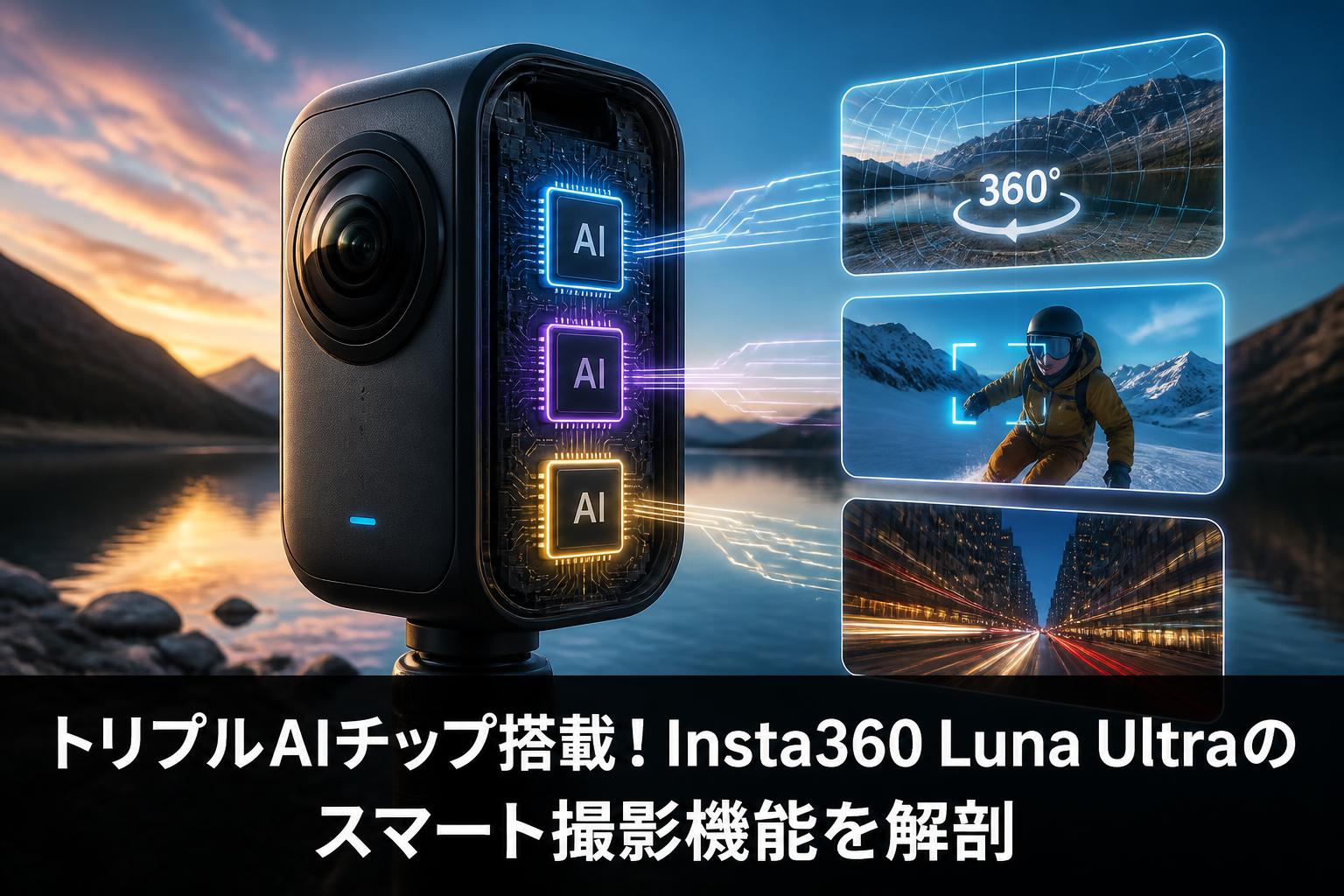 トリプルAIチップ搭載！Insta360 Luna Ultraのスマート撮影機能を解剖