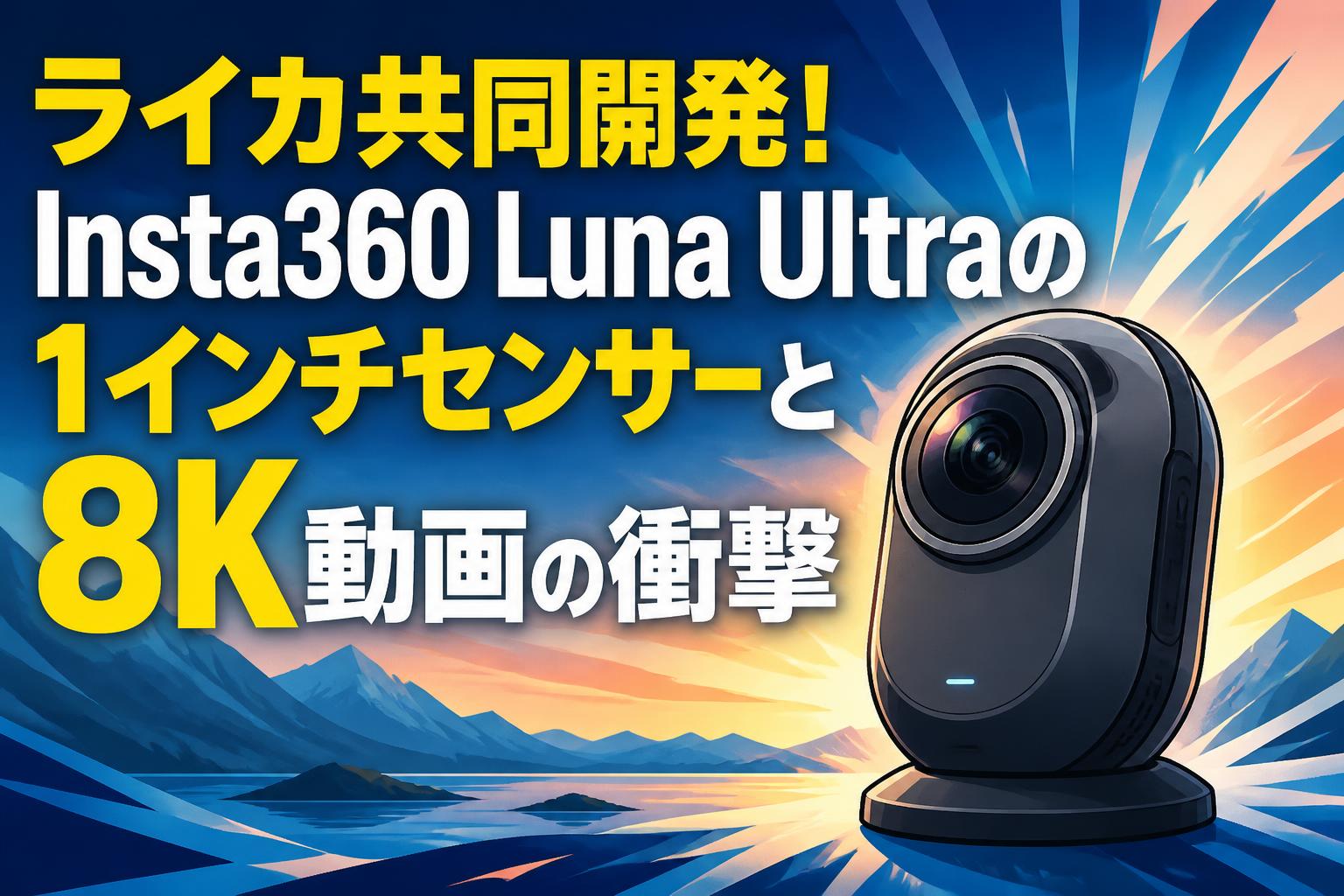 ライカ共同開発！Insta360 Luna Ultraの1インチセンサーと8K動画の衝撃