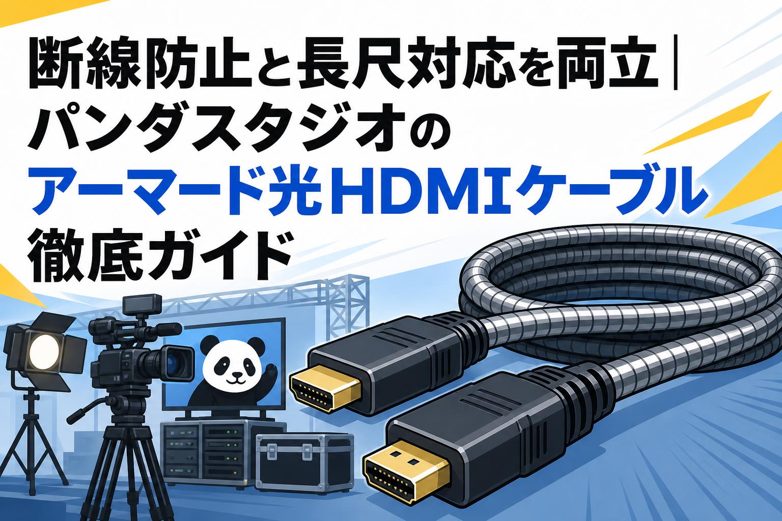断線防止と長尺対応を両立｜パンダスタジオのアーマード光HDMIケーブル徹底ガイド