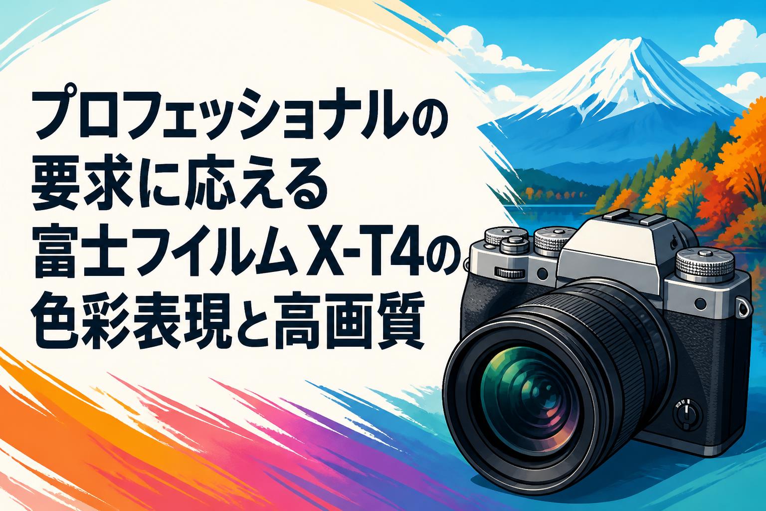 プロフェッショナルの要求に応える富士フイルム X-T4の色彩表現と高画質