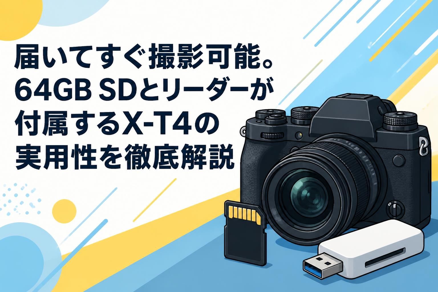 届いてすぐ撮影可能。64GB SDとリーダーが付属するX-T4の実用性を徹底解説