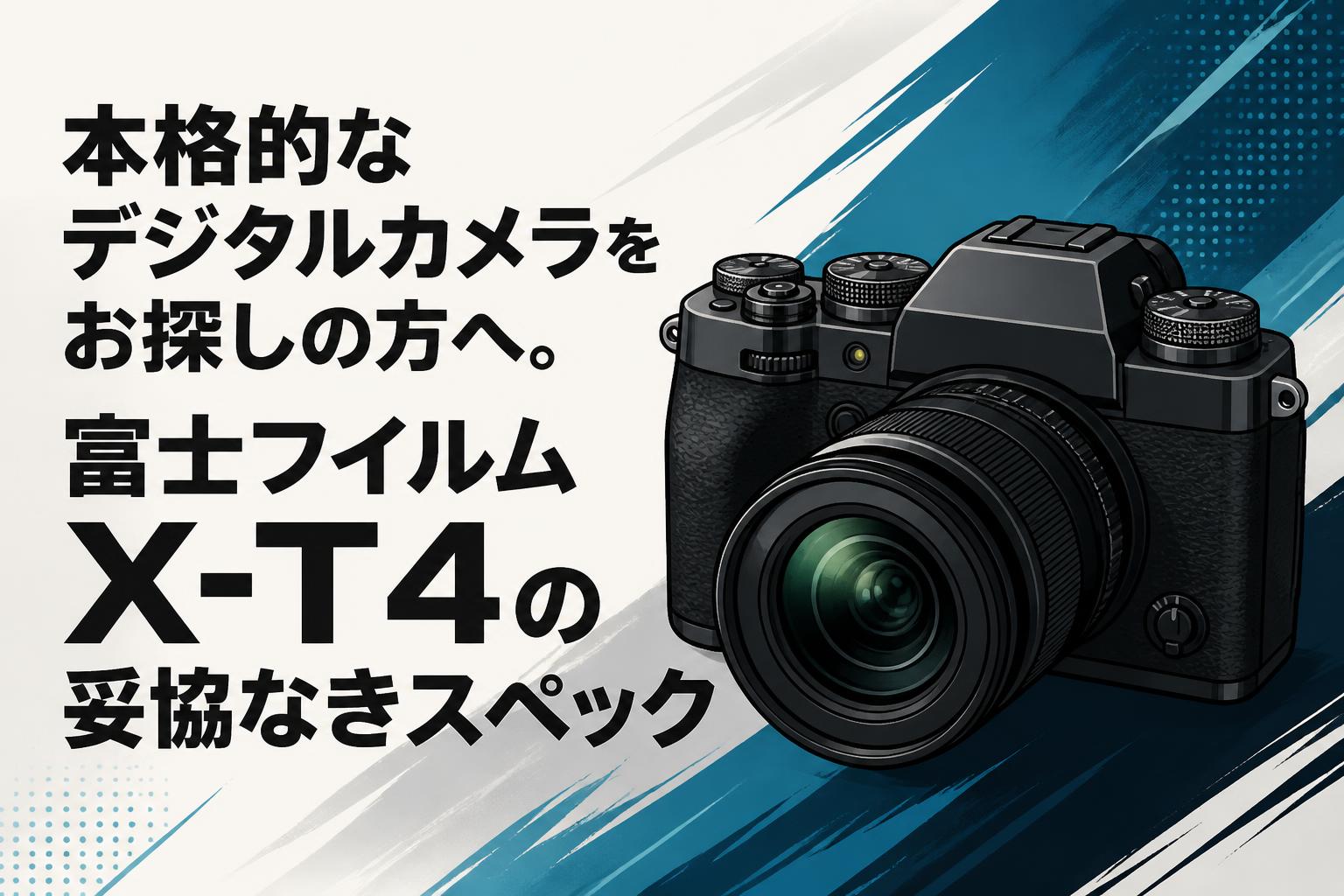 本格的なデジタルカメラをお探しの方へ。富士フイルム X-T4の妥協なきスペック