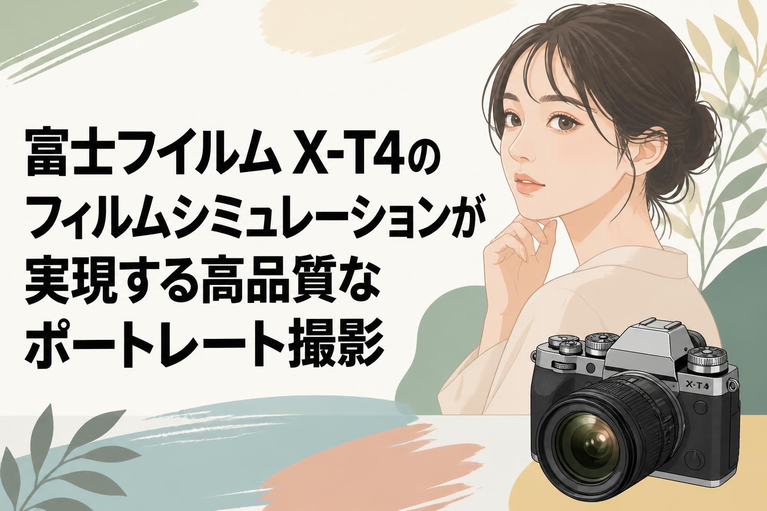 富士フイルム X-T4のフィルムシミュレーションが実現する高品質なポートレート撮影