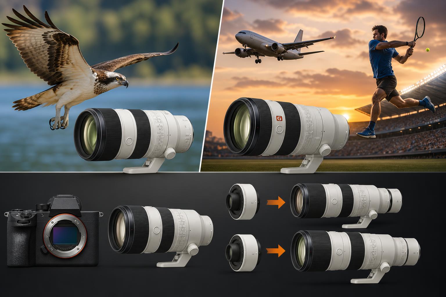 さらに遠くの被写体を狙うための「FE 100-400mm F4.5-5.6 GM OSS」は、野鳥や航空機、屋外スポーツの本格的な撮影で重宝される超望遠レンズで&hellip;