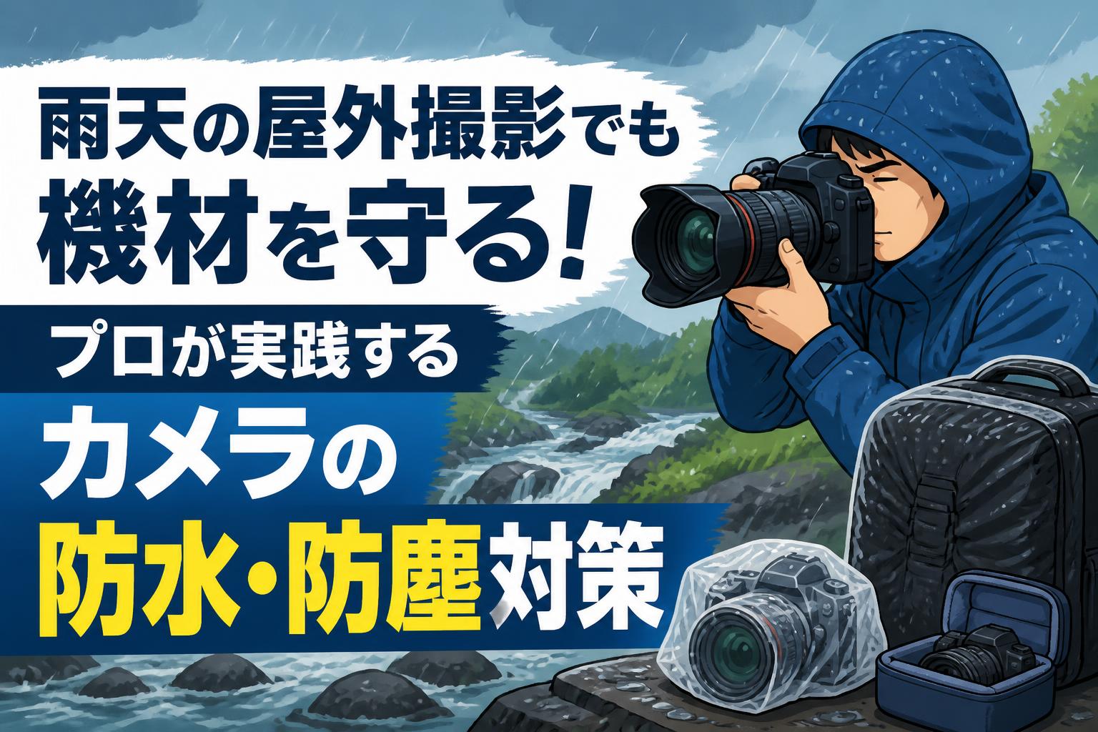 雨天の屋外撮影でも機材を守る！プロが実践するカメラの防水・防塵対策