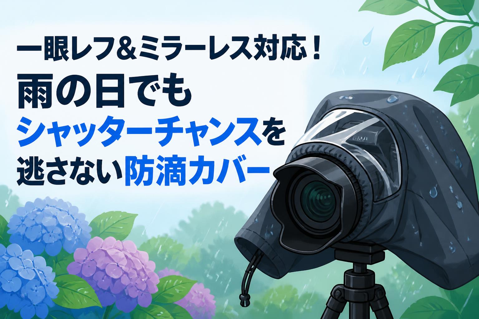 一眼レフ＆ミラーレス対応！雨の日でもシャッターチャンスを逃さない防滴カバー