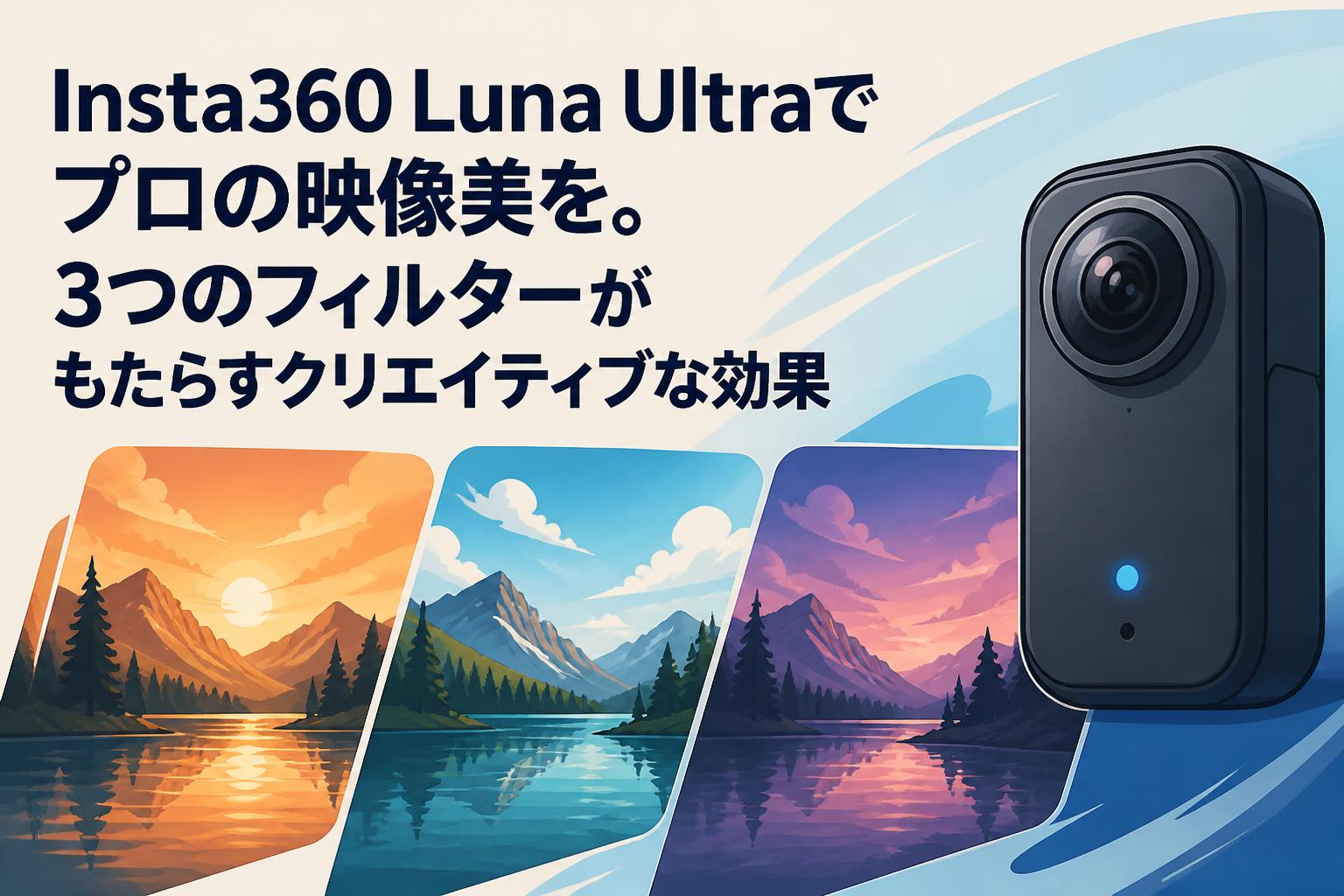 Insta360 Luna Ultraでプロの映像美を。3つのフィルターがもたらすクリエイティブな効果