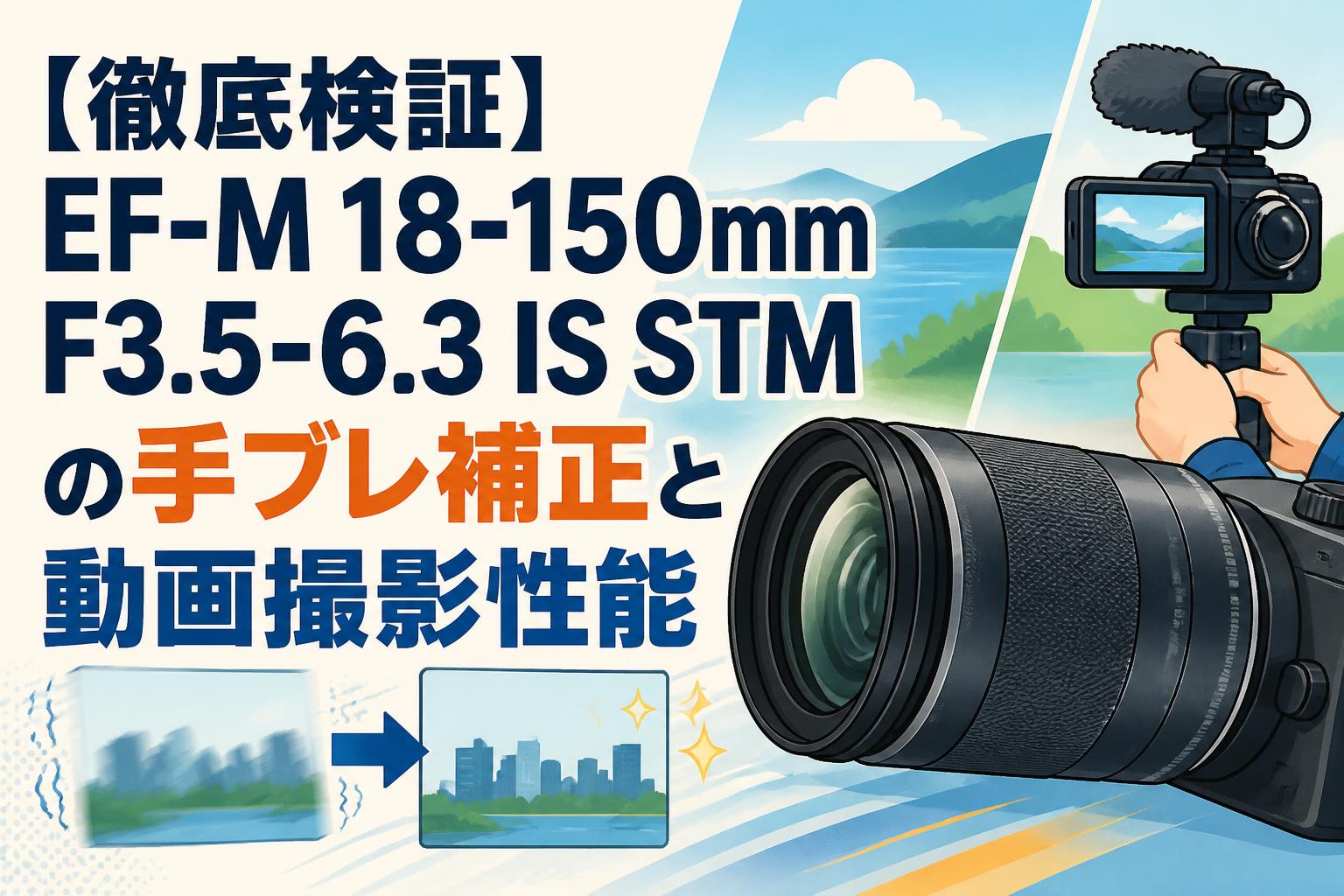 【徹底検証】EF-M 18-150mm F3.5-6.3 IS STM の手ブレ補正と動画撮影性能