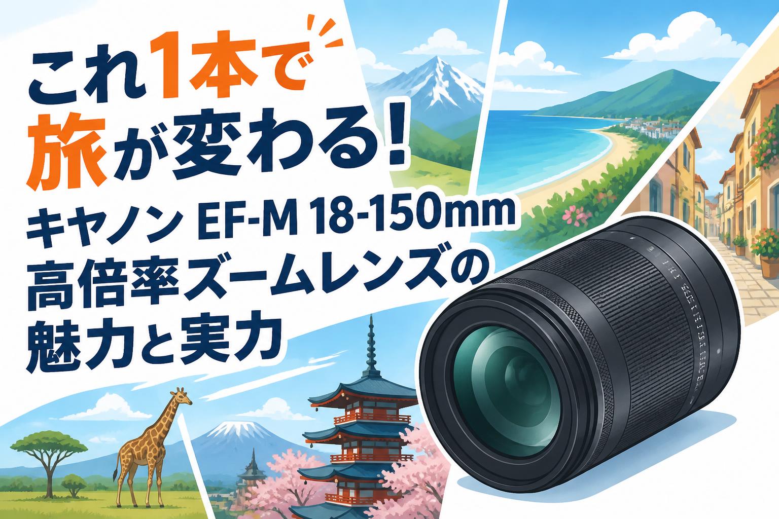 これ1本で旅が変わる！キヤノン EF-M 18-150mm 高倍率ズームレンズの魅力と実力