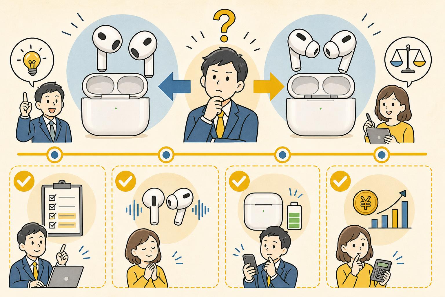 最終結論！AirPods 4とPro、迷った時の4つの最終チェックリスト