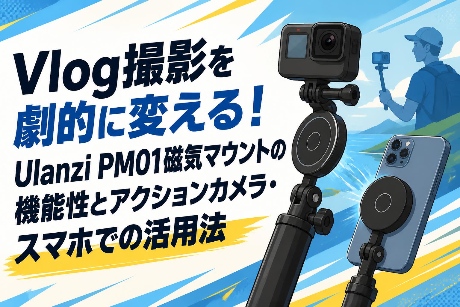 Vlog撮影を劇的に変える！Ulanzi PM01磁気マウントの機能性とアクションカメラ・スマホでの活用法