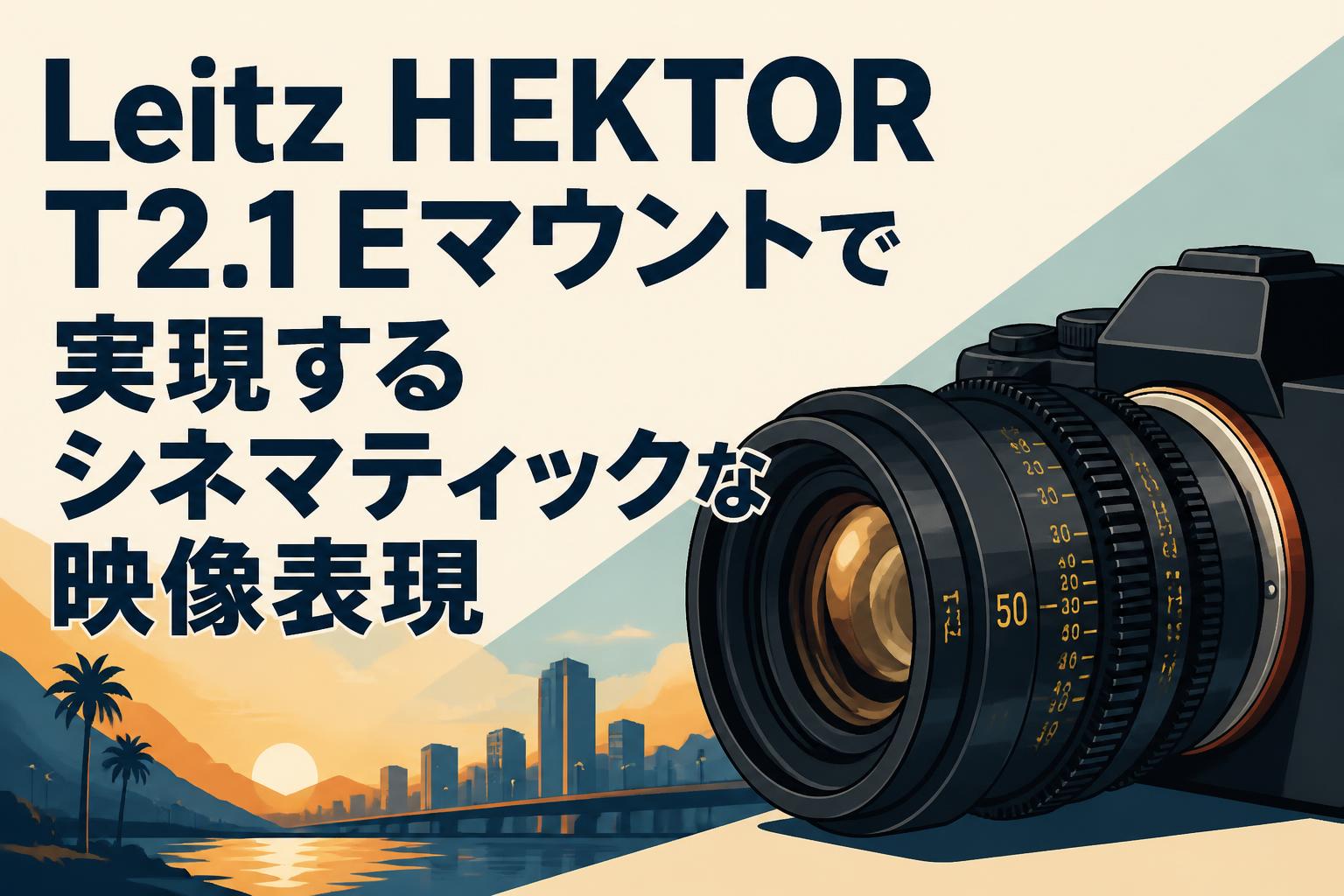 Leitz HEKTOR T2.1 Eマウントで実現するシネマティックな映像表現